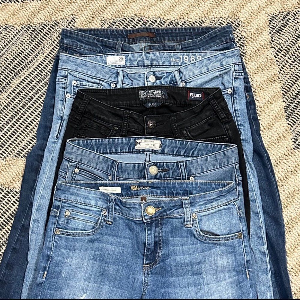 Premium Brand Mixed Denim Bundle! Free People Gap Joe's Kut from Kloth Silver